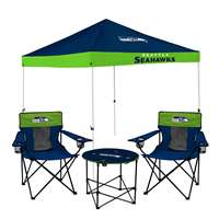 Seattle Seahawks Canopy Tailgate Bundle - Set Includes 9X9 Canopy, 2 Chairs and 1 Side Table