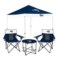 Los Angeles Rams Canopy Tailgate Bundle - Set Includes 9X9 Canopy, 2 Chairs and 1 Side Table