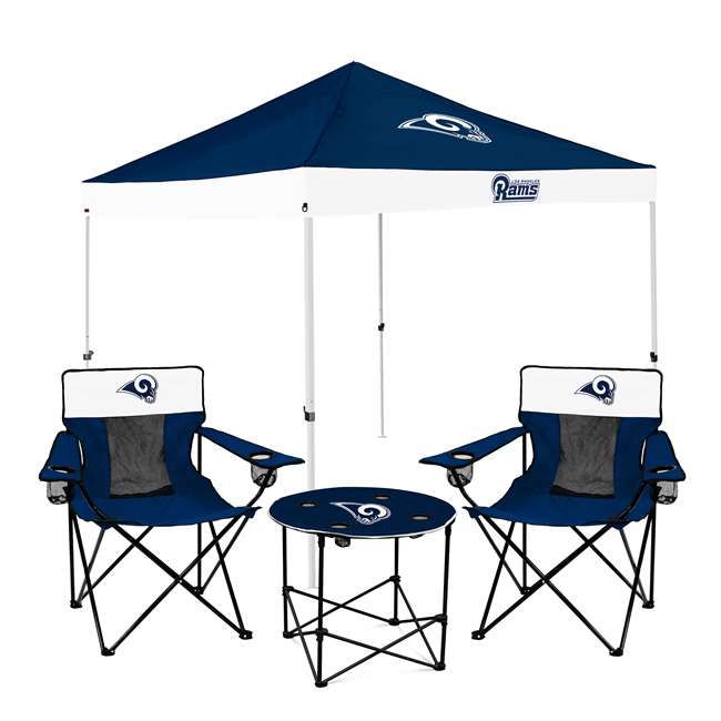 Los Angeles Rams Canopy Tailgate Bundle - Set Includes 9X9 Canopy, 2 Chairs and 1 Side Table