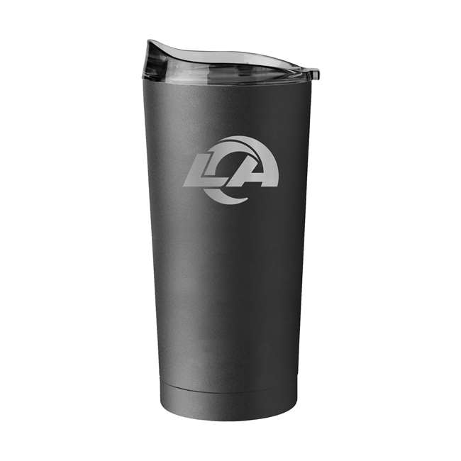 Los Angeles Rams 20oz Etch Black Powder Coat Tumbler