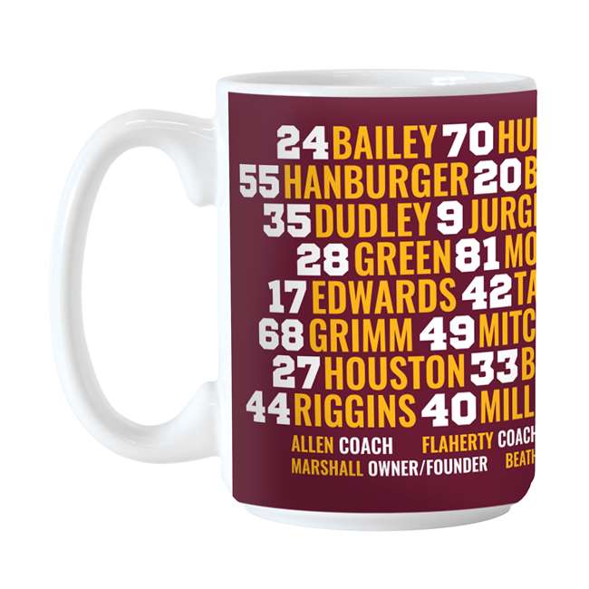 Washington Commanders 15oz HOF Members Sublimated Mug