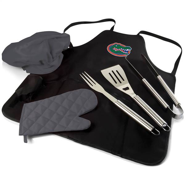 Florida Gators BBQ Apron Grill Set  