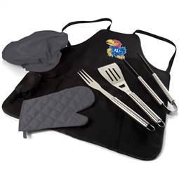 Kansas Jayhawks BBQ Apron Grill Set  