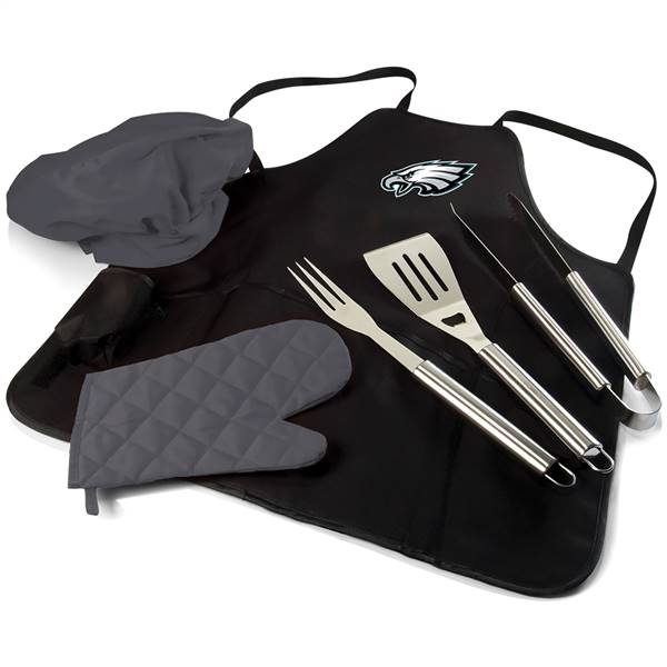 Philadelphia Eagles BBQ Apron Grill Set  