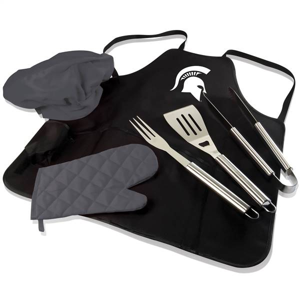 Michigan State Spartans BBQ Apron Grill Set  