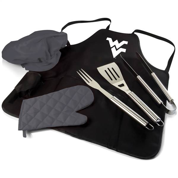 West Virginia Mountaineers BBQ Apron Grill Set  