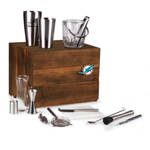 Miami Dolphins Madison Tabletop All-In-One Bar Set
