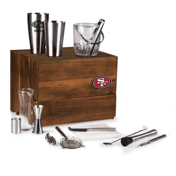 San Francisco 49ers Madison Tabletop All-In-One Bar Set