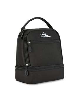 High Sierra Back to School Backpack  Stacked Compartment Lunch Bag - Black  