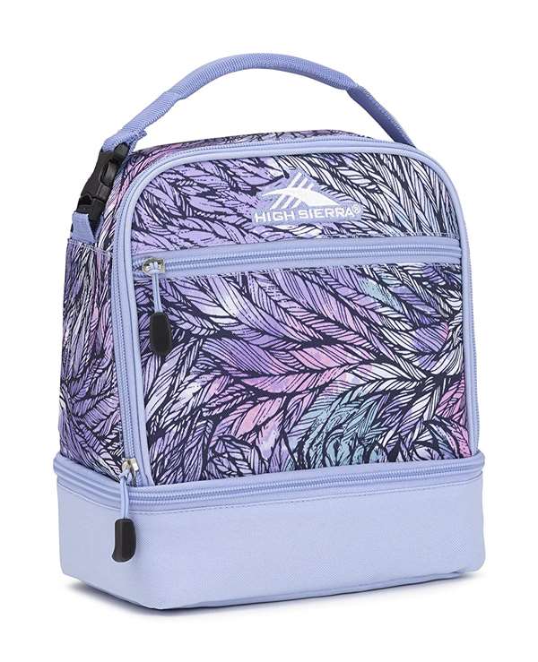 High Sierra Stacked Compartment Lunch Bag Tote FEATHER SPECTRE/POWDER BLUE