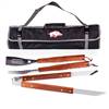 Arkansas Sports Razorbacks 3 Piece BBQ Tool Set and Tote