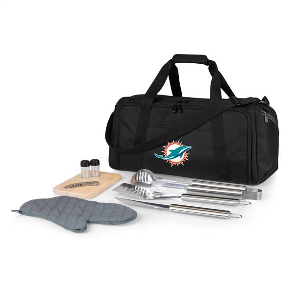 Miami Dolphins BBQ Grill Kit and Cooler Bag