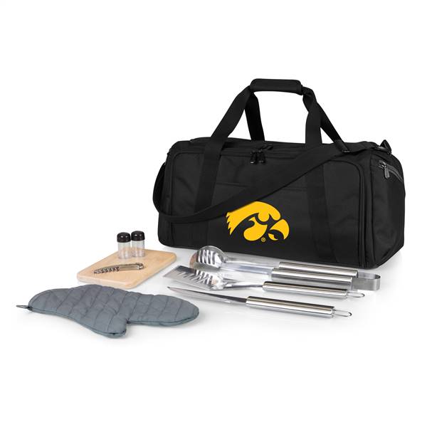 Iowa Hawkeyes BBQ Grill Kit and Cooler Bag