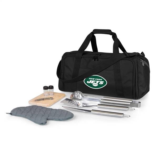 New York Jets BBQ Grill Kit and Cooler Bag