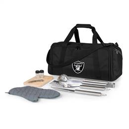 Las Vegas Raiders BBQ Grill Kit and Cooler Bag