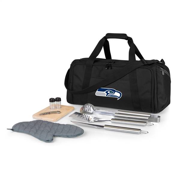 Seattle Seahawks BBQ Grill Kit and Cooler Bag