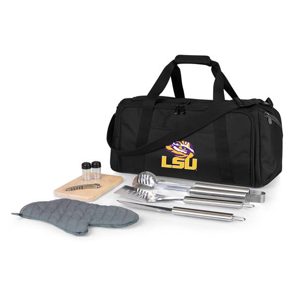 LSU Tigers BBQ Grill Kit and Cooler Bag