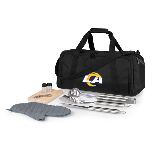 Los Angeles Rams BBQ Grill Kit and Cooler Bag