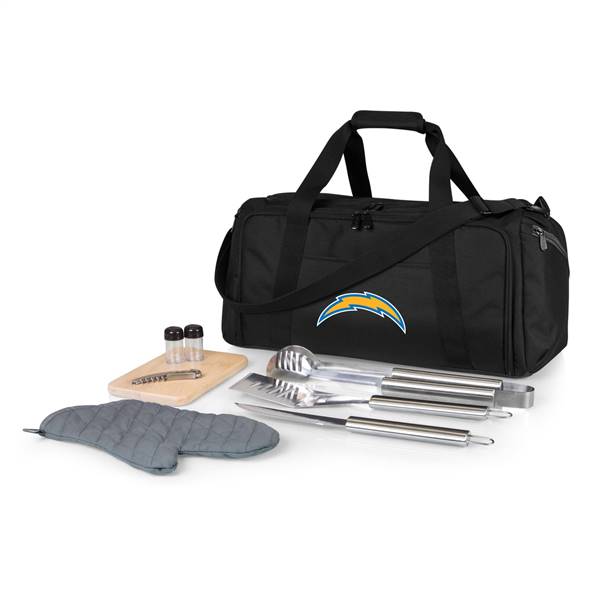 Los Angeles Chargers BBQ Grill Kit and Cooler Bag
