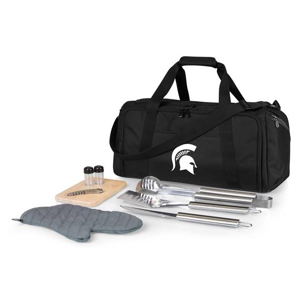 Michigan State Spartans BBQ Grill Kit and Cooler Bag