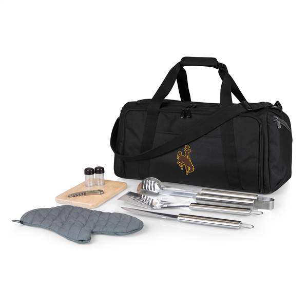 Wyoming Cowboys BBQ Grill Kit and Cooler Bag