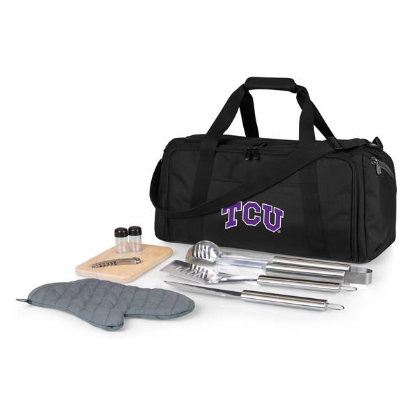TCU Horned Frogs BBQ Grill Kit and Cooler Bag