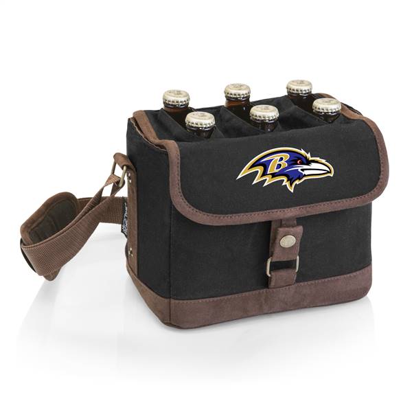 Baltimore Ravens Six Pack Beer Caddy with Opener