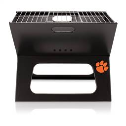Clemson Tigers Portable Folding Charcoal BBQ Grill