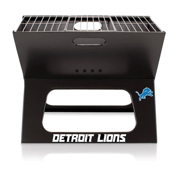 Detroit Lions Portable Folding Charcoal BBQ Grill  