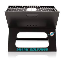 Miami Dolphins Portable Folding Charcoal BBQ Grill
