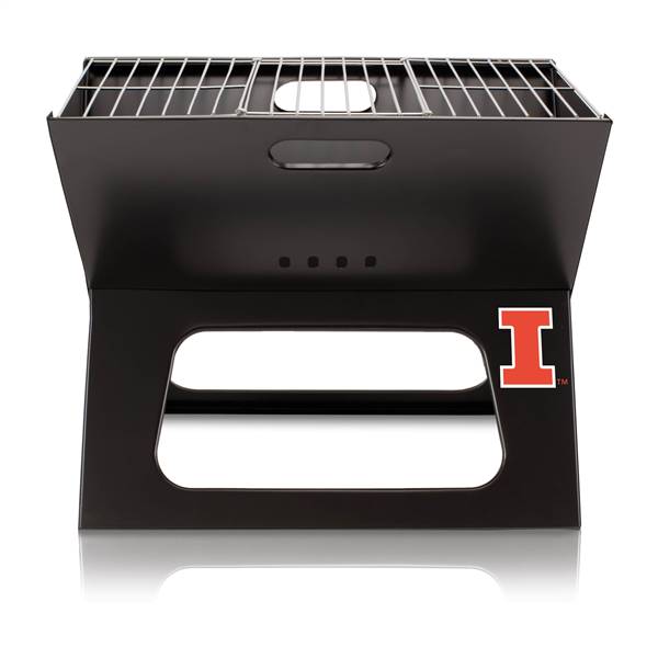 Illinois Fighting Illini Portable Folding Charcoal BBQ Grill