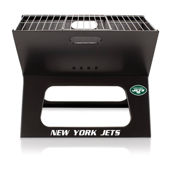 New York Jets Portable Folding Charcoal BBQ Grill