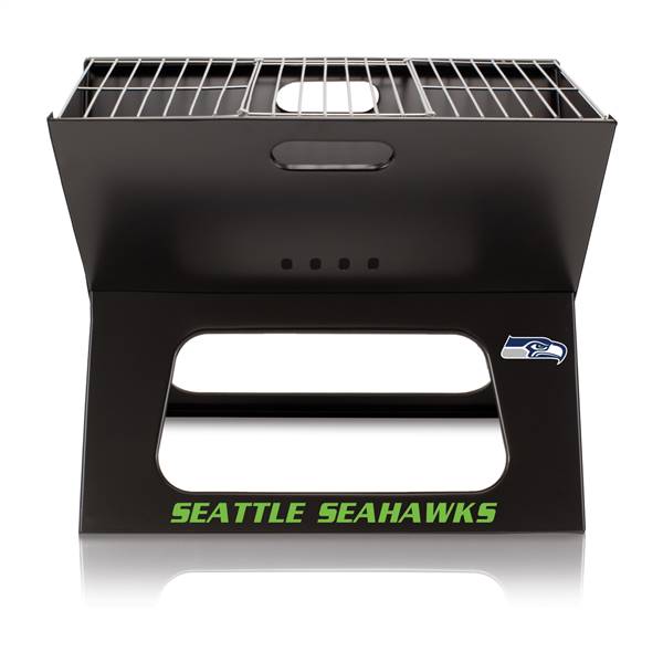 Seattle Seahawks Portable Folding Charcoal BBQ Grill