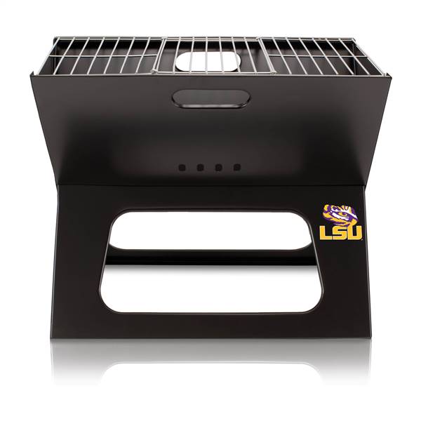 LSU Tigers Portable Folding Charcoal BBQ Grill