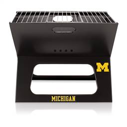 Michigan Wolverines Portable Folding Charcoal BBQ Grill