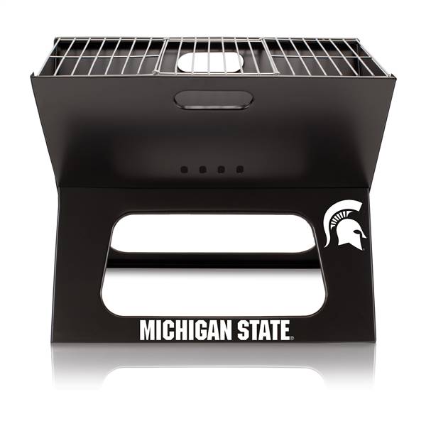Michigan State Spartans Portable Folding Charcoal BBQ Grill