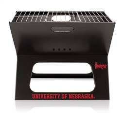 Nebraska Cornhuskers Portable Folding Charcoal BBQ Grill