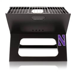Northwestern Wildcats Portable Folding Charcoal BBQ Grill