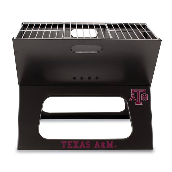 Texas A&M Aggies Portable Folding Charcoal BBQ Grill