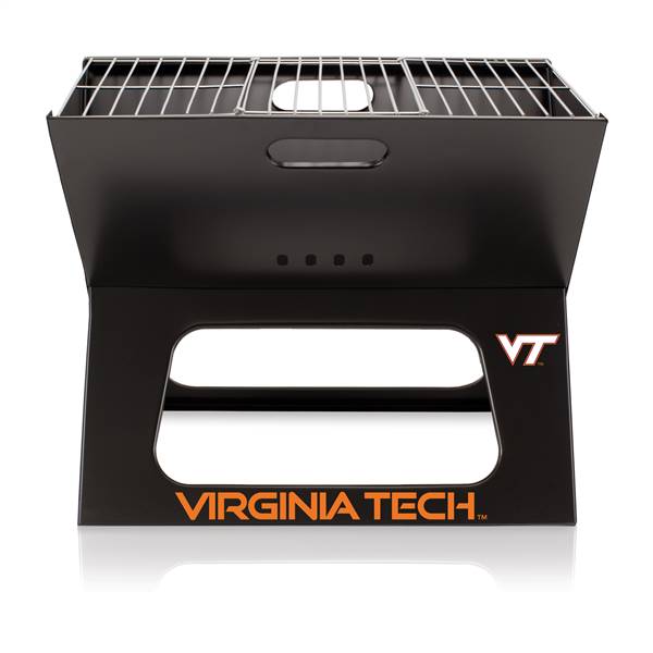 Virginia Tech Hokies Portable Folding Charcoal BBQ Grill