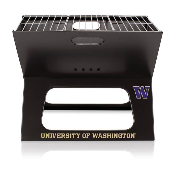 Washington Huskies Portable Folding Charcoal BBQ Grill