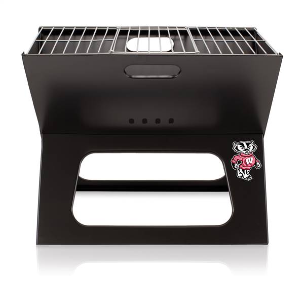 Wisconsin Badgers Portable Folding Charcoal BBQ Grill