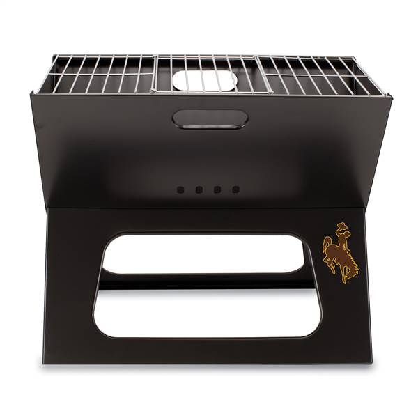Wyoming Cowboys Portable Folding Charcoal BBQ Grill  