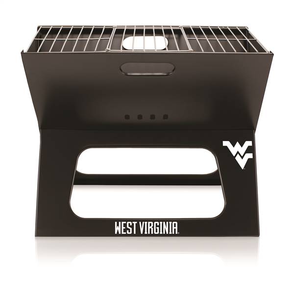 West Virginia Mountaineers Portable Folding Charcoal BBQ Grill