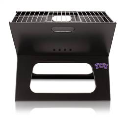 TCU Horned Frogs Portable Folding Charcoal BBQ Grill