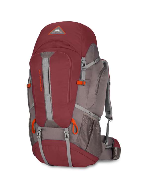 High Sierra Pathway Frame Backpack 70L - Cranberry/Slate/Redrock  