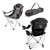 Florida Panthers - Reclining Camp Chair, (Black with Gray Accents)  