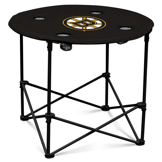 Boston Bruins Round Folding Table with Carry Bag