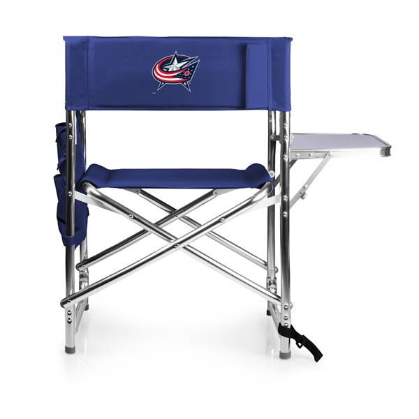 Columbus Blue Jackets Folding Sports Chair with Table