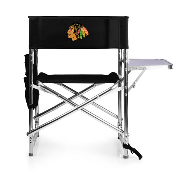 Chicago Blackhawks Folding Sports Chair with Table